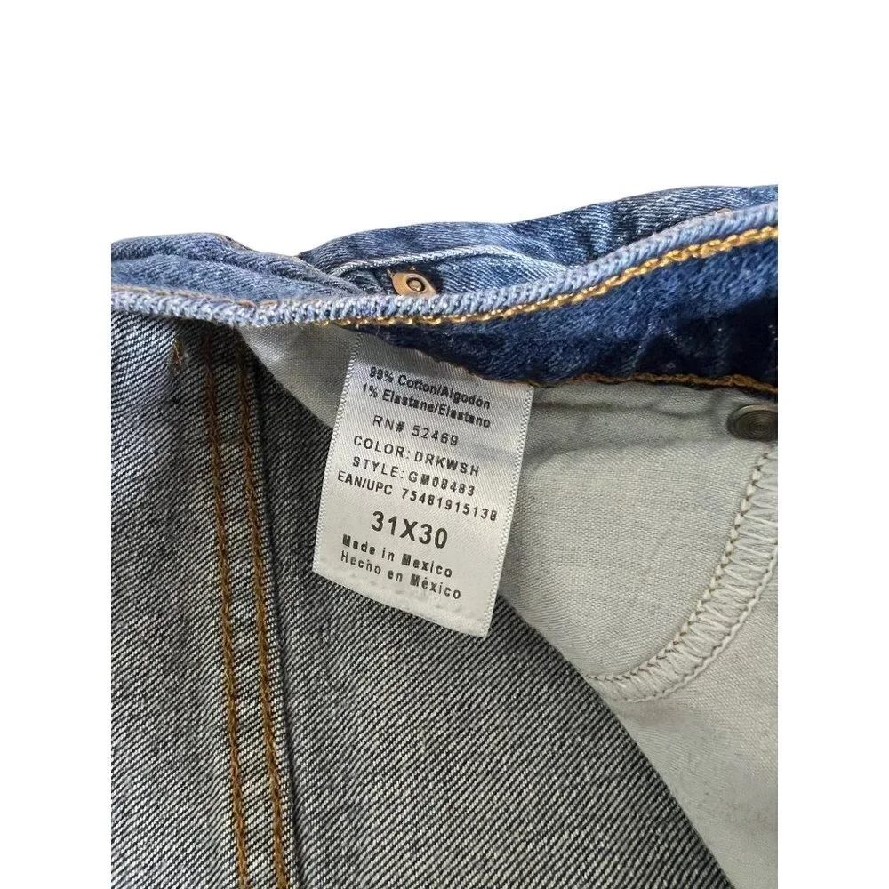 George Men's Straight Leg Blue Jeans